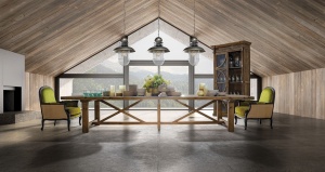 MASA DINING UTAH REF. 27054, DIN LEMN MASIV DE PIN, RECICLAT, STIL VINTAGE,VIC