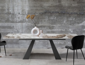 MASA EXTENSIBILA 160/240CM, HUT 2, DIN METAL SI CERAMICA, ARTIM GROUP SELECTION