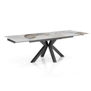 MASA EXTENSIBILA 160/240CM, TYCHI, CU PICIOARE DIN METAL SI BLAT DIN CERAMICA, ARTIM GROUP SELECTION - Img 2