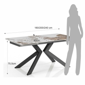 MASA EXTENSIBILA DE LUX, ONICE GRI 160/240CM, METAL SI CERAMICA, ARTIM GROUP SELECTION - Img 7