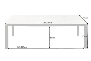 MASA EXTENSIBILA OFFICE, 180-240CM, MODEL X7, CERAMICA/STICLA, ASPECT MARMURA - Img 5