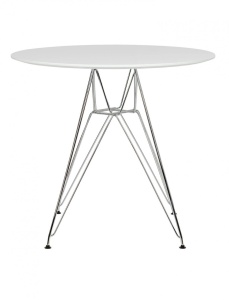 MASA LIVING DIN METAL SI MDF, DSR FI100, ALB/CROM, STIL MODERN B2