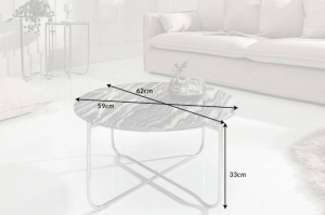 MASUTA DE CAFEA 62CM, NOBLE, DIN METAL SI MARMURA, COD 40363, MODEL DEOSEBIT - Img 7