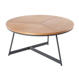 MASUTA DE CAFEA 80CM, MARO/NEGRU, ELEGANCE, DIN MDF SI METAL - Img 6