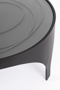 MASUTA DE CAFEA ARCHIE 70X42, NEAGRA, CONFECTIONATA DIN OTEL, STIL MODERN - Img 3