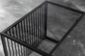 MASUTA DE CAFEA, ARCHITECTURE 100CM, ASPECT MARMURA, NEAGRA - Img 3