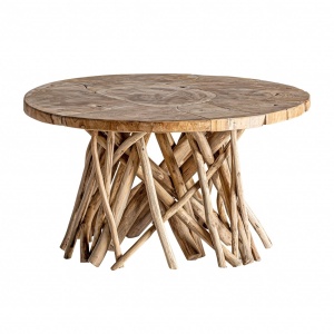 MASUTA DE CAFEA ATIBO REF. 28939, DIN LEMN MASIV DE TEC, STIL RUSTIC, VIC - Img 2