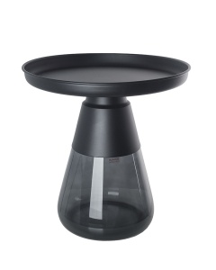 MASUTA DE CAFEA BOTTIGLIA SMOKE 50, NEAGRA, CONFECTIONATA DIN OTEL SI STICLA, STIL MODERN