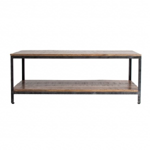 MASUTA DE CAFEA GAFFNEY REF. 26751, DIN LEMN MASIV DE MANGO SI METAL, STIL VINTAGE, VIC