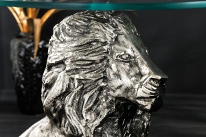 MASUTA DE CAFEA, LION, 60CM, BLAT DIN STICLA SI METAL, CROM, ARTIM GROUP SELECTION - Img 7