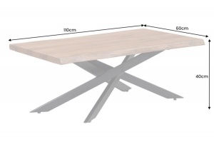 MASUTA DE CAFEA, MAMMUT 110CM, MARO/NEGRU, DIN LEMN DE SALCAM SI METAL, ARTIM GROUP COLLECTION - Img 6