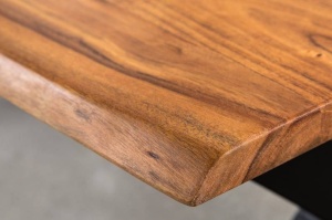 MASUTA DE CAFEA, MAMMUT 120CM, DIN LEMN MASIV DE SALCAM SI METAL, DESIGN INDUSTRIAL - Img 3