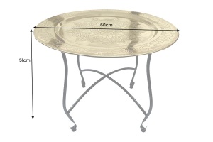 MASUTA DE CAFEA, MARRAKESCH 60CM, DIN METAL, AURIU/NEGRU, ARTIM GROUP SELECTION - Img 3