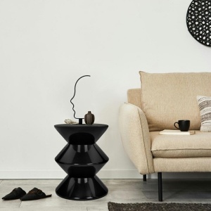MASUTA DE CAFEA TURN NEAGRA, CONFECTIONATA DIN POLIPROPILENA, STIL MODERN - Img 4