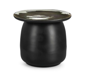 MASUTA DE CAFEA ZAINAB NEAGRA, CONFECTIONATA DIN LEMN DE SALCAM SI OTEL, STIL MODERN
