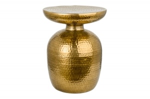 MASUTA DECORATIVA 36CM, ORIENT, DIN METAL DE CULOAREA AURIE, COD 40236, ASPECT INDUSTRIAL - Img 8