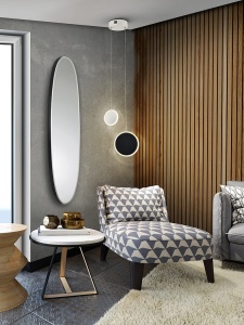 OGLINDA DECORATIVA ARIES, 36x136 CM, DIN STICLA SI MDF, STIL MODERN