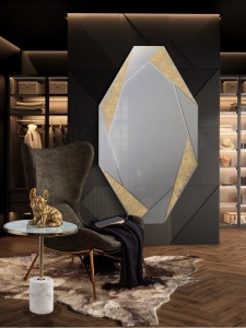 OGLINDA DECORATIVA LAVERNA, 100x180 CM, DIN STICLA SI MDF, STIL MODERN
