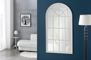 OGLINDA DECORATIVA MARCIE 16473, ALB, DIN LEMN SI STICLA, STIL CLASIC G&C