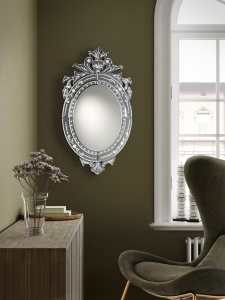 OGLINDA DECORATIVA MIDAS, 40x70 CM, DIN STICLA SI MDF, STIL MODERN