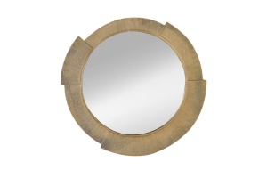 OGLINDA ROTUNDA 16984, AURIU, DIN METAL SI STICLA, STIL VINTAGE G&C