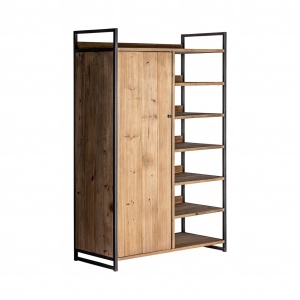 ORGANIZATOR DROSSIA REF. 28951, DIN LEN MASIV DE ULM SI METAL, STIL INDUSTRIAL, VIC - Img 2