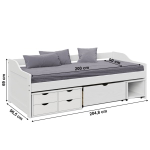 PAT CU SPATIU DE DEPOZITARE MAXI NEW, ALB, STIL MODERN, TK - Img 3