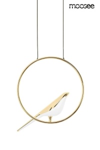 PENDUL BIRD, AURIU, CONFECTIONATA DIN ACRIL SI METAL, STIL MODERN