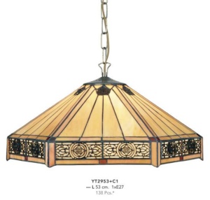 PENDUL DEOSEBIT TIFFANY, COD YT2953+C1, DIN METAL SI STICLA