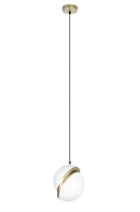 PENDUL GLOBE 20, AURIU/ALB, DIN METAL SI ACRIL, STIL MODERN
