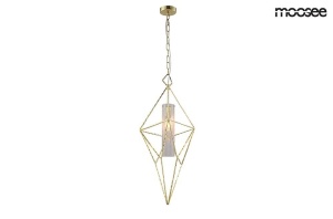 PENDUL HAVANA L, AURIU/TRANSPARENT, DIN METAL SI STICLA, STIL MODERN - Img 2