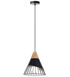 PENDUL METAL SCANDINAV APP224-1CP, 25x28x100 cm, NEGRU SI MARO/NATURAL, DIN LEMN SI METAL, STIL MODERN, TU - Img 2