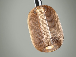 PENDUL MICRON, 13 CM, CROM/AURIU, DIN METAL SI ACRIL, STIL MODERN - Img 5