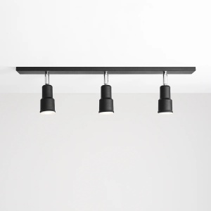 PLAFONIERA ASPO, 3 BRATE, 15,5 CM, NEAGRA, DIN METAL, STIL MODERN