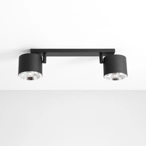 PLAFONIERA BOT, 2 BRATE, 10 CM, NEAGRA, DIN METAL, STIL MODERN