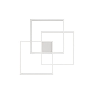 PLAFONIERA FRAME PL QUADRATO, ALB, DIN METAL, STIL MODERN