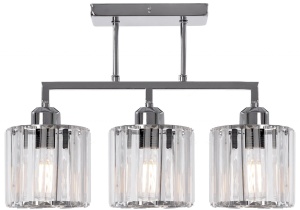 PLAFONIERA GLAMOR CHROME 392228, 46X30X12, CROM, DIN METAL CROMAT SI STICLA, STIL MODERN, TU