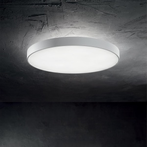 PLAFONIERA HALO PL D35, ALB, 35 CM, DIN ALUMINIU, STIL MODERN - Img 2