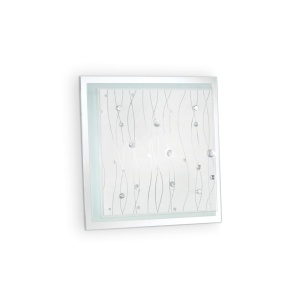 PLAFONIERA OCEAN PL2, TRANSPARENT, DIN STICLA, STIL MODERN
