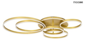 PLAFONIERA RINGS 6 GOLD, CONFECTIONATA DIN OTEL INOXIDABIL, STIL MODERN