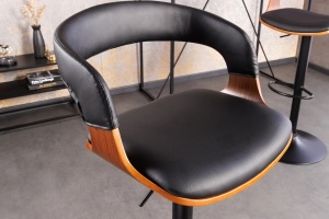 SCAUN BAR, MANHATTAN, METAL, LEMN SI PIELE ECO, NUC - Img 4