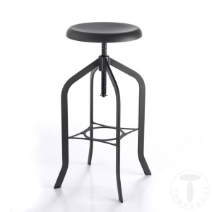 SCAUN BAR REGLABIL, ATELIER, CADRUL DIN METAL, STIL INDUSTRIAL, COD 2419
