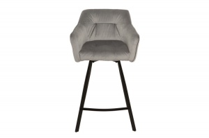 SCAUN DE BAR, GRI ARGINTIU, LOFT, COD 39079, DESIGN VINTAGE - Img 2