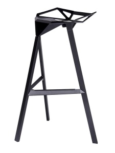 SCAUN DE BAR SPLIT PREMIUM NEGRU, DIN ALUMINIU, STIL MODERN, ARTIM GROUP SELECTION