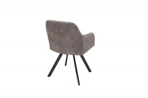 SCAUN DESIGN VINTAGE/INDUSTRIAL LUCCA GRI TAUPE/NEGRU 38309 - Img 4
