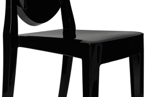 SCAUN DINING DIN POLICARBONAT, NEGRU, VICTORIA, STIL MODERN - Img 5