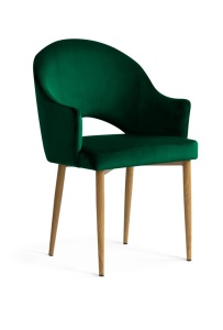 SCAUN DINING GODA VERDE/STEJAR - DESIGN MODERN