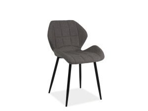 SCAUN DINING HALS, GRI/NEGRU, STOFA SI METAL, STIL SCANDINAV, SIGNAL - Img 1