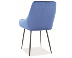 SCAUN DINING/LIVING ALBI 91, ALBASTRU/NEGRU, TAPITAT IN CATIFEA/METAL, STIL MODERN, SIGNAL - Img 2