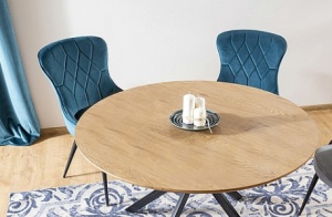 SCAUN DINING LOTUS, TURCOAZ BLUVEL 85/NEGRU MAT, TAPITERIE DIN CATIFEA SI PICIOARE DIN METAL, STIL MODERN - Img 5
